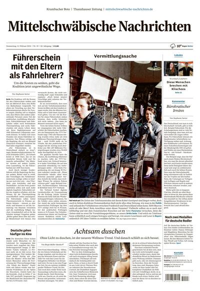 Mittelschwäbische Nachrichten 2026-02-12