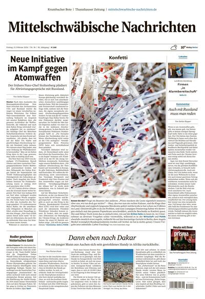 Mittelschwäbische Nachrichten 2026-02-13